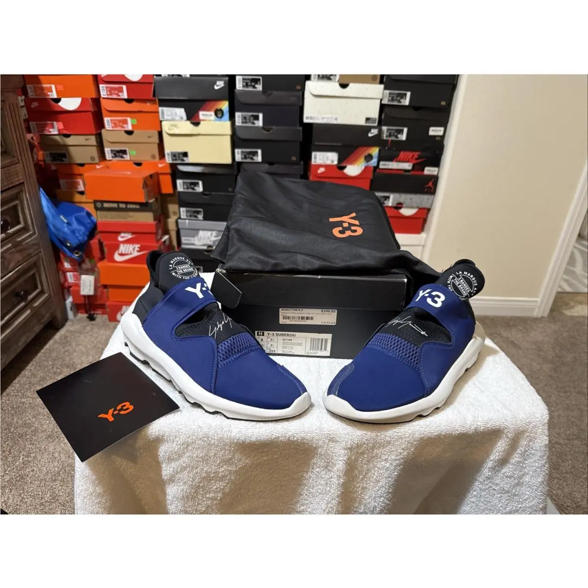 Adidas Y-3 Suberou `unity Ink` Mens Size 8 Women’s Sz 9.5 AC7199 New+box