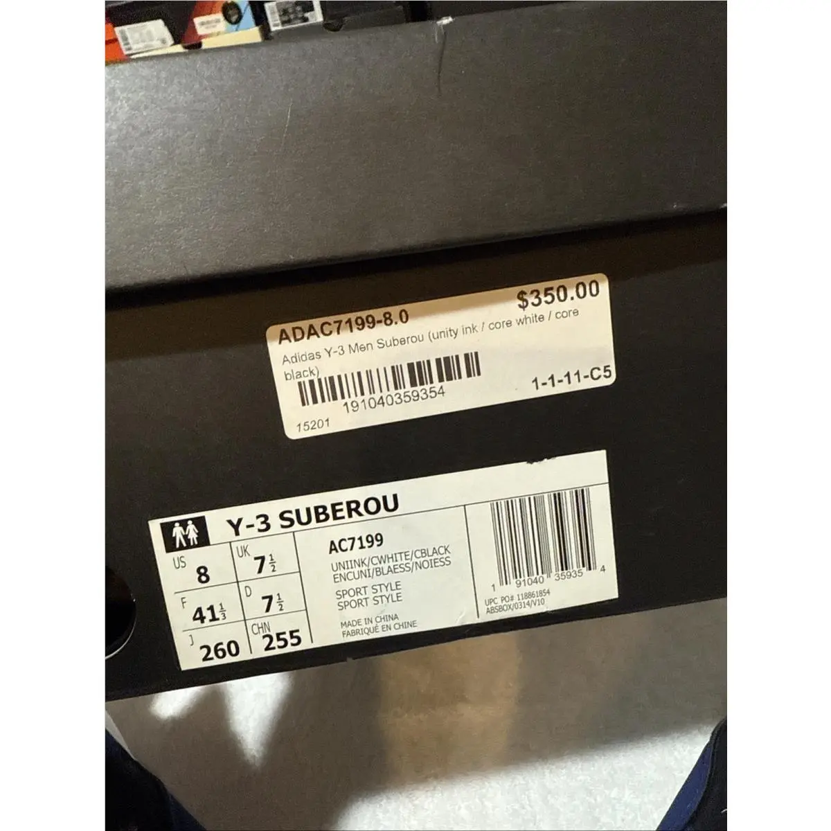 Adidas shoes - adidas Y-3 Suberou - Suberou - AC7199 - Unity Ink/Core White/Core Black 5