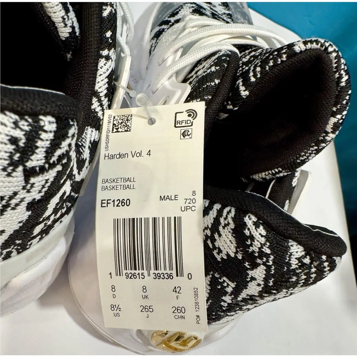 Adidas shoes - adidas Harden Vol. 4 - Harden - EF1260 - White, Manufacturer: Cloud White/Core Black/Pale Nude 4