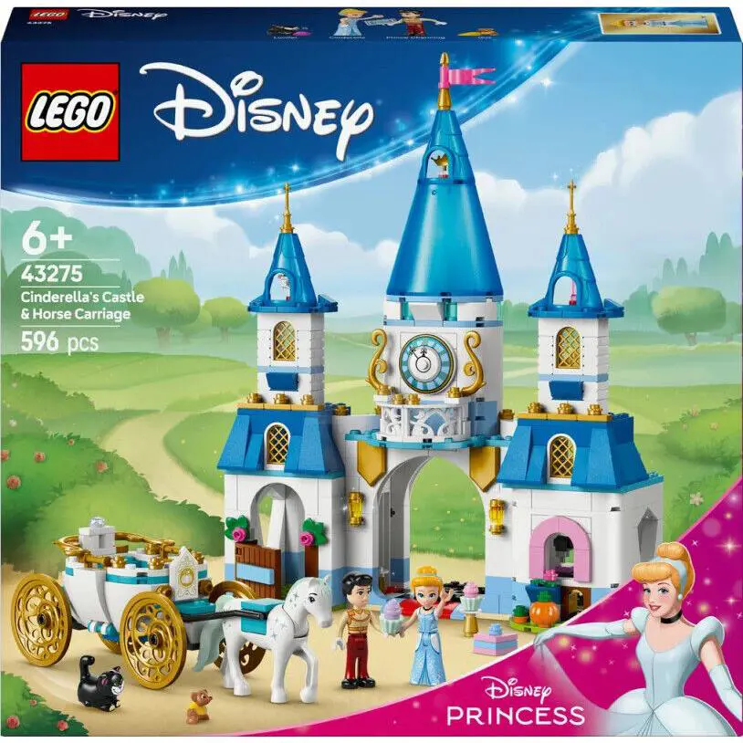 Lego Disney Princess Cinderella`s Castle Horse Carriage 43275 Building Toy Set