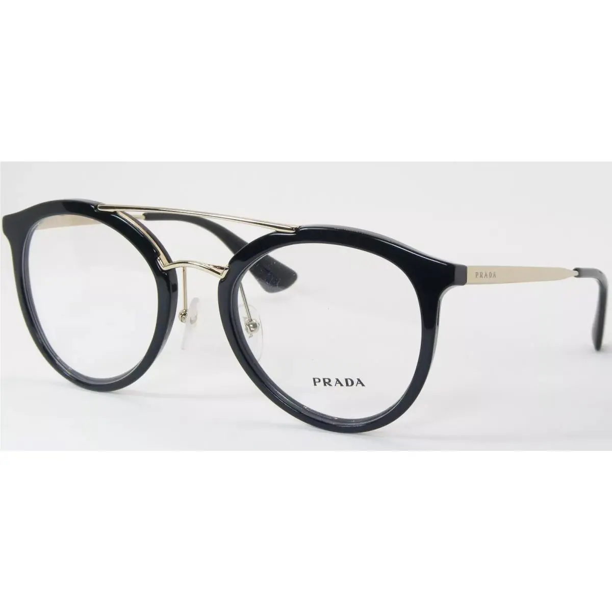 Prada Vpr 15T 1AB-1O1 Eyeglasses Black Gold Optical Frames 52mm