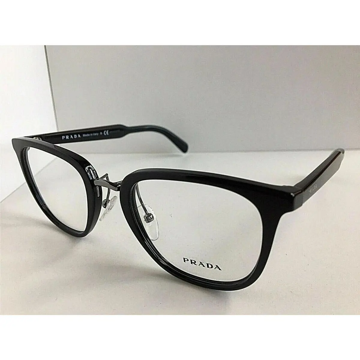 Prada Vpr 10T 1AB-101 Eyeglasses Black Gold Optical Frames 51mm