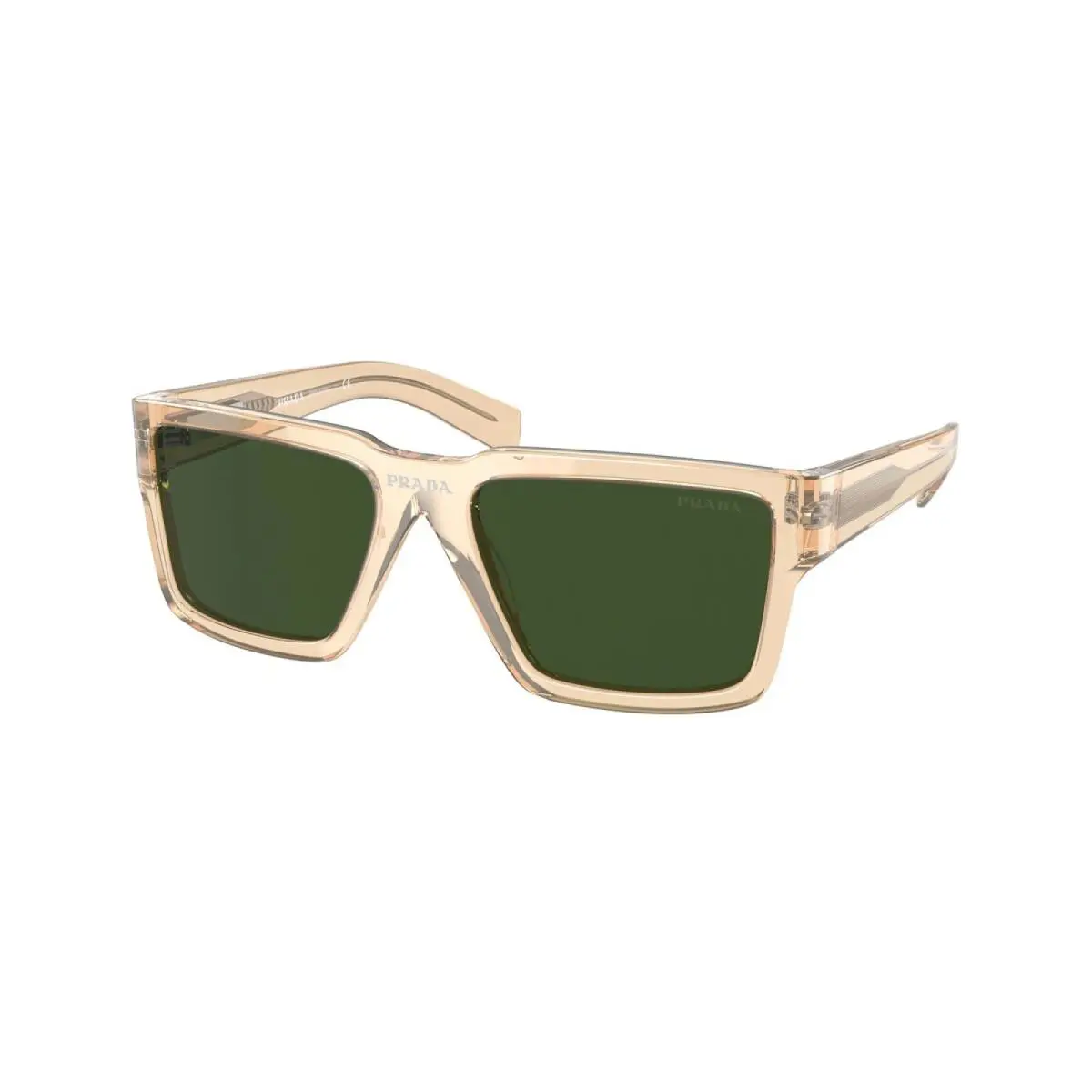 Prada Sunglasses PR09YS 01N1I0 56mm Amber Crystal / Dark Green Lens