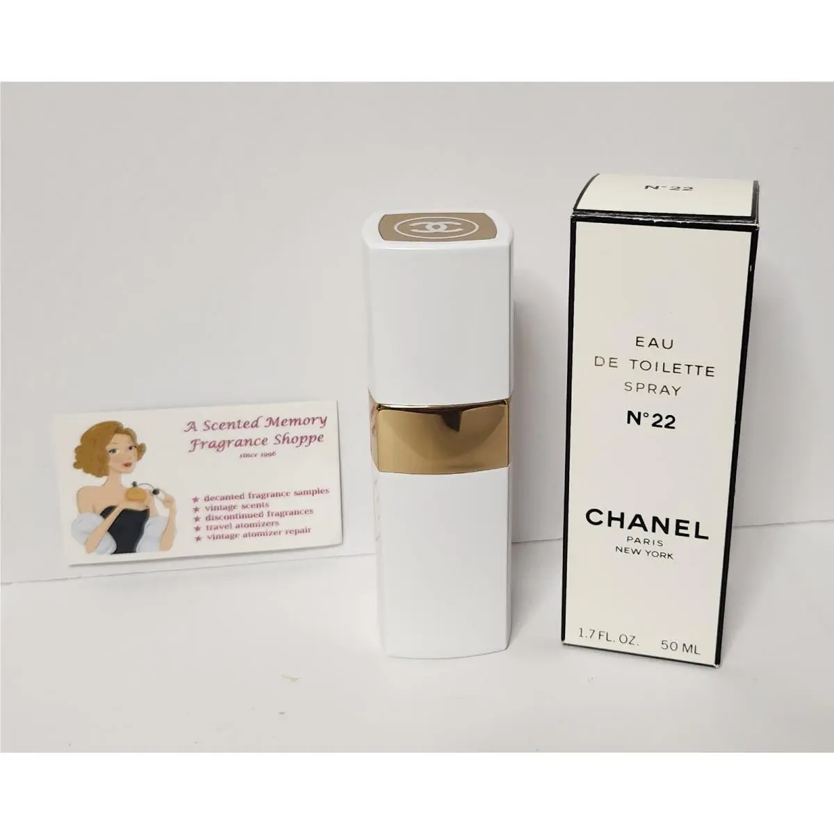 Vintage 1988 Chanel No. 22 Edt Perfume Spray 50 ml 1.7 fl oz Full