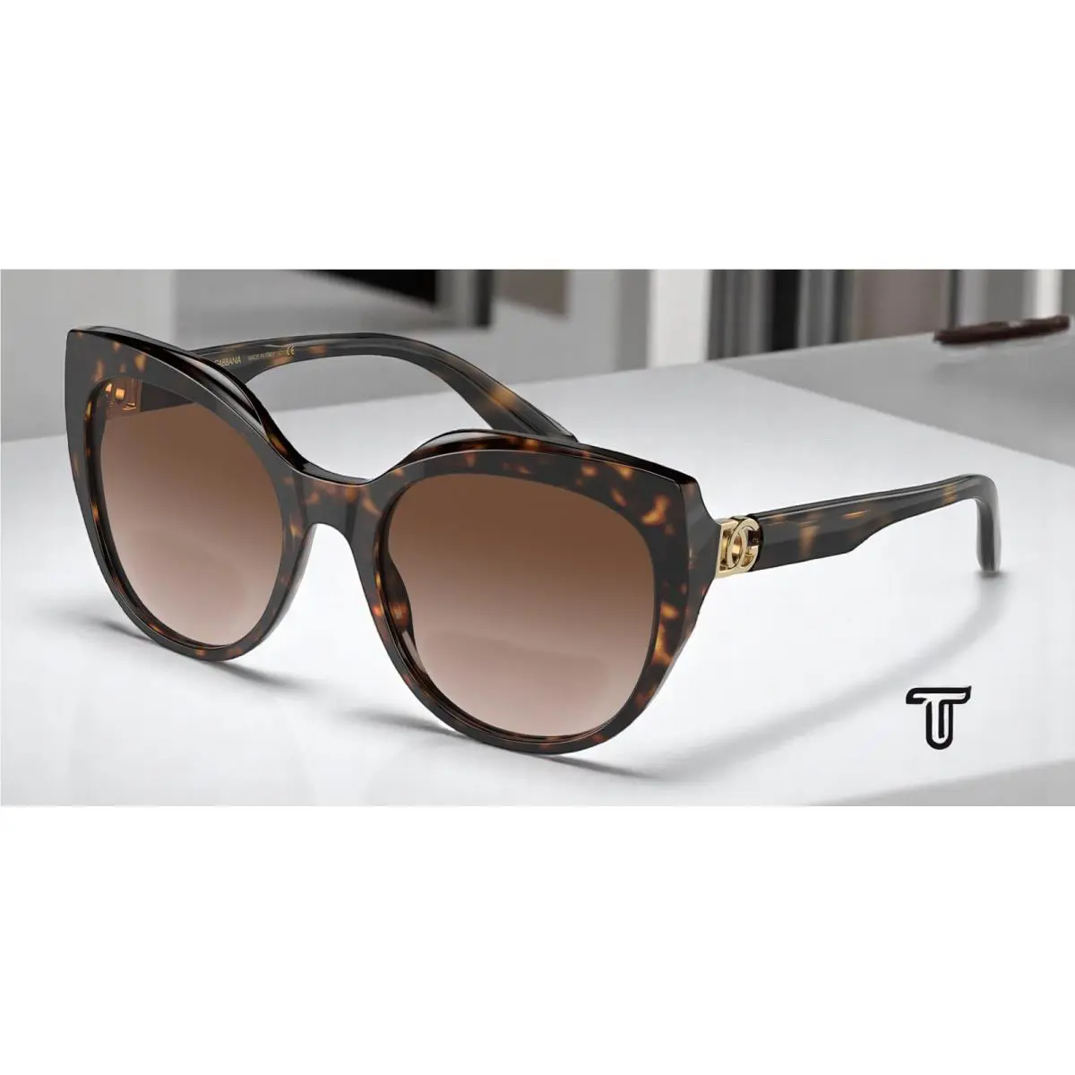Dolce Gabbana DG4392 502 13 Havana Gradient Brown 56 mm Women`s Sunglasses