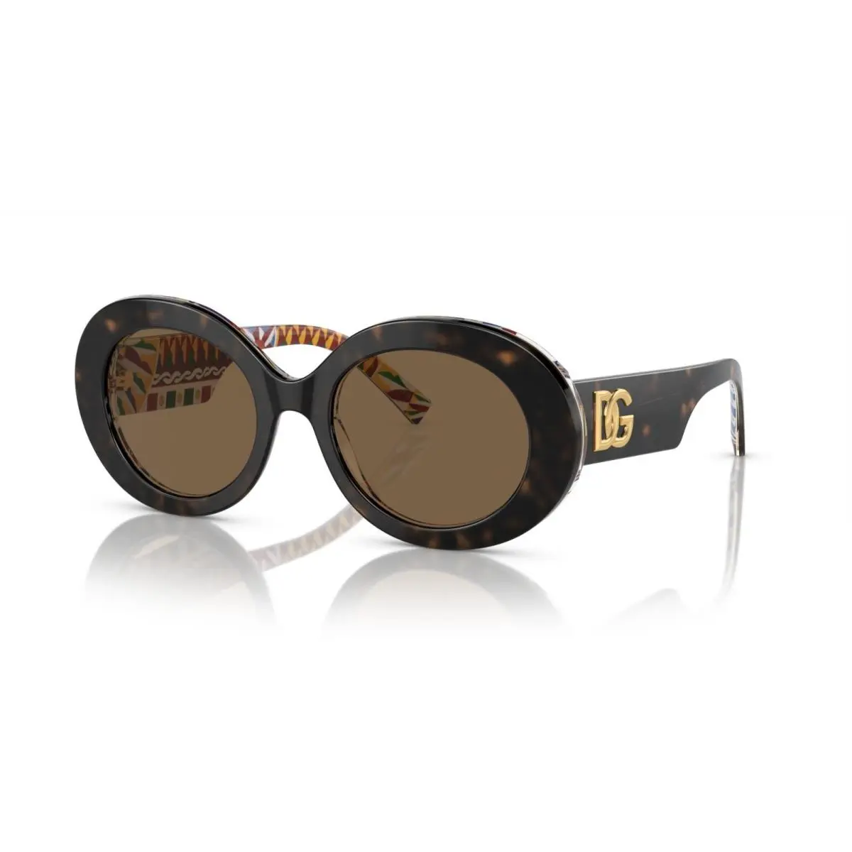 Dolce Gabbana DG 4448 Havana/brown Shaded 3217/73 Sunglasses
