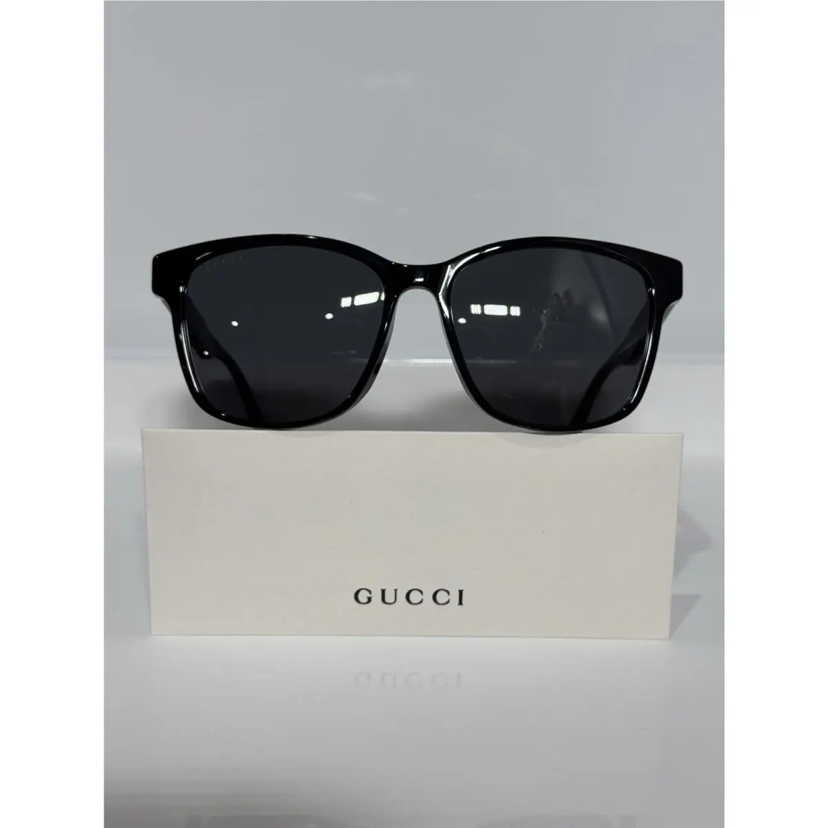 GG0427SK 001 Black Acetate Green Red Stripe Unisex Sunglasses by Gucci