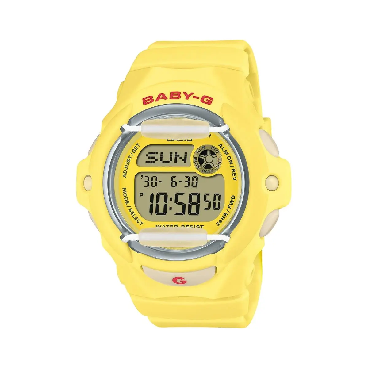 Women`s Watch Baby-g BG-169CH-9 World Time Yellow and Grey Dial Strap by Casio