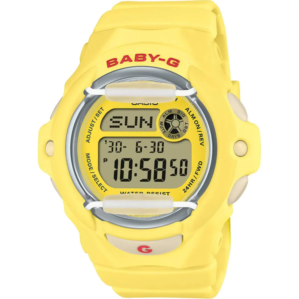 Women`s Watch Baby-g World Time Yellow and Grey Dial Strap BG-169CH-9CR by Casio