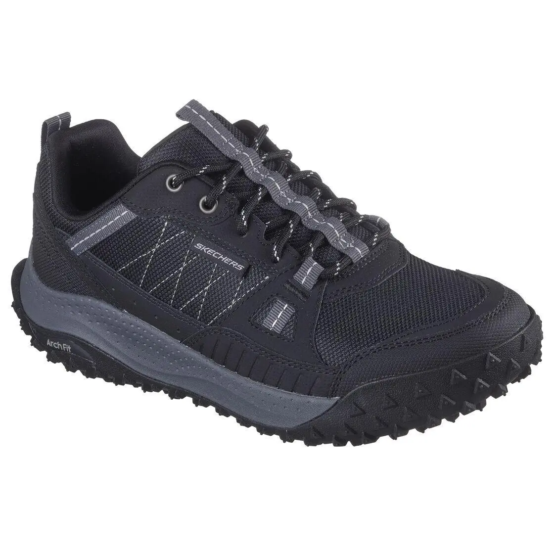 Skechers Men Shoes Black Arch Fit Sport Outdoor Trail Comfort Flex Grip 237604 - Black