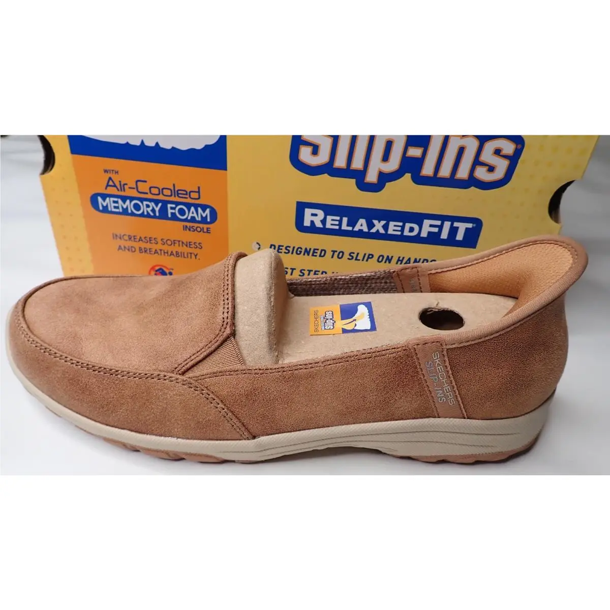 Skechers Reggae Fest 2.0 Slip-ins 158699 Csnt Chestnut Brown Womens 8.5