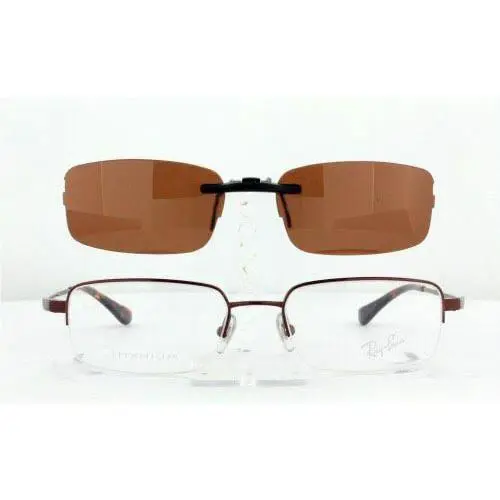 Custom Made For Ray-ban 8632-52X18-L Polarized Clip-on Sunglasses Eyeglasses No
