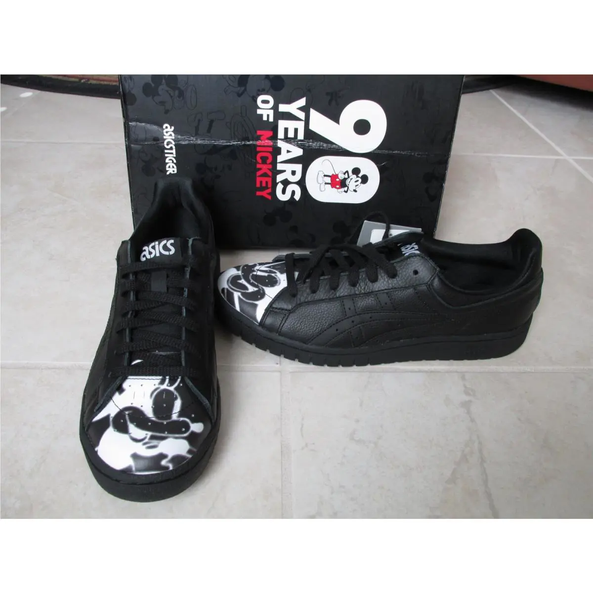 Asics Tiger Gel-ptg 90 Years of Disney`s Mickey Mouse Shoes Mens 10.5 Black