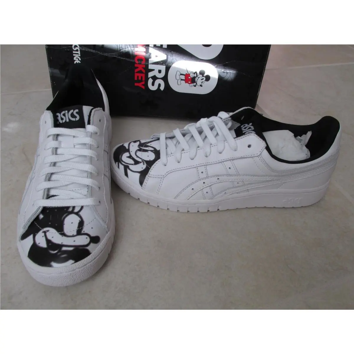 Asics Tiger Gel-ptg 90 Years of Disney`s Mickey Mouse Shoes Mens 10.5 White