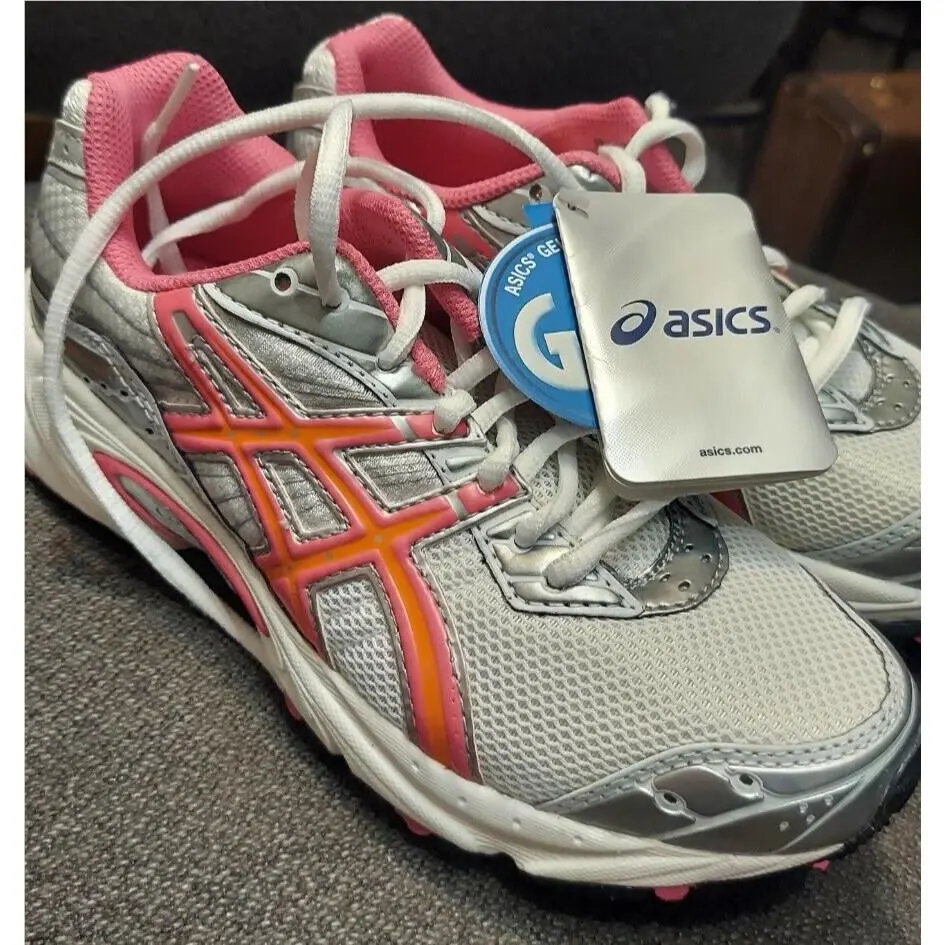 Womens Asics Gel Galaxy 4 GS Running White/pink/peach sz 4.5 Ret