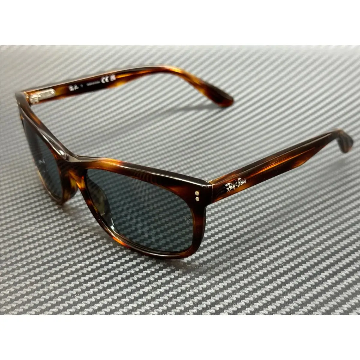 Ray Ban RB2389 954 62 Striped Havana Blue Unisex 60 mm Sunglasses