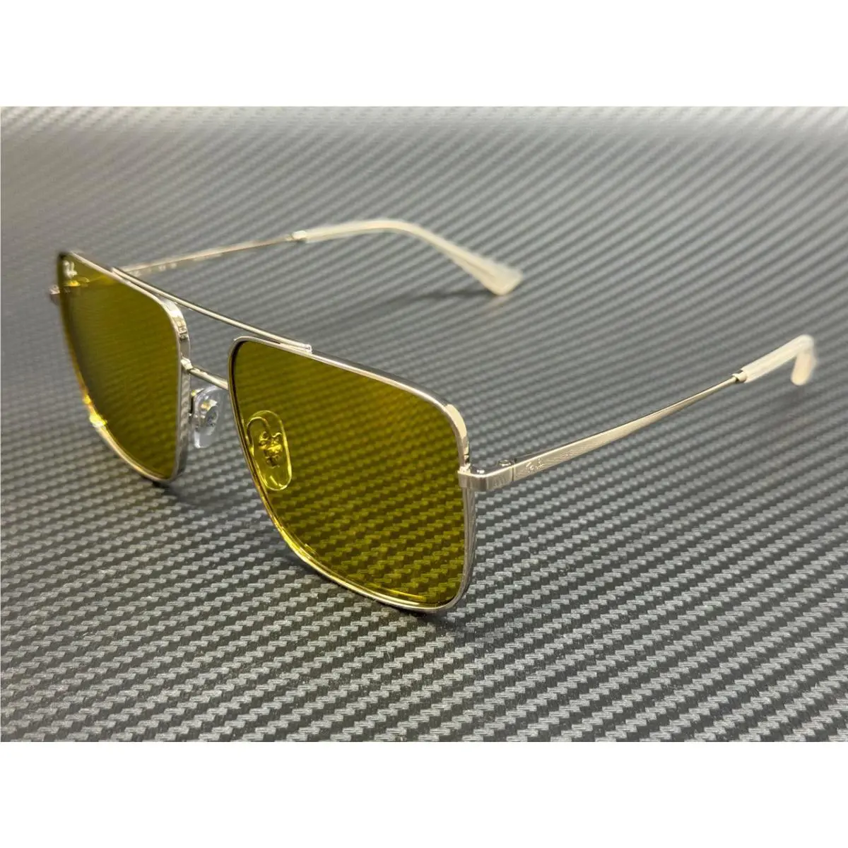 Ray Ban RB3758 003 6D Silver Yellow Flash Unisex 56 mm Sunglasses