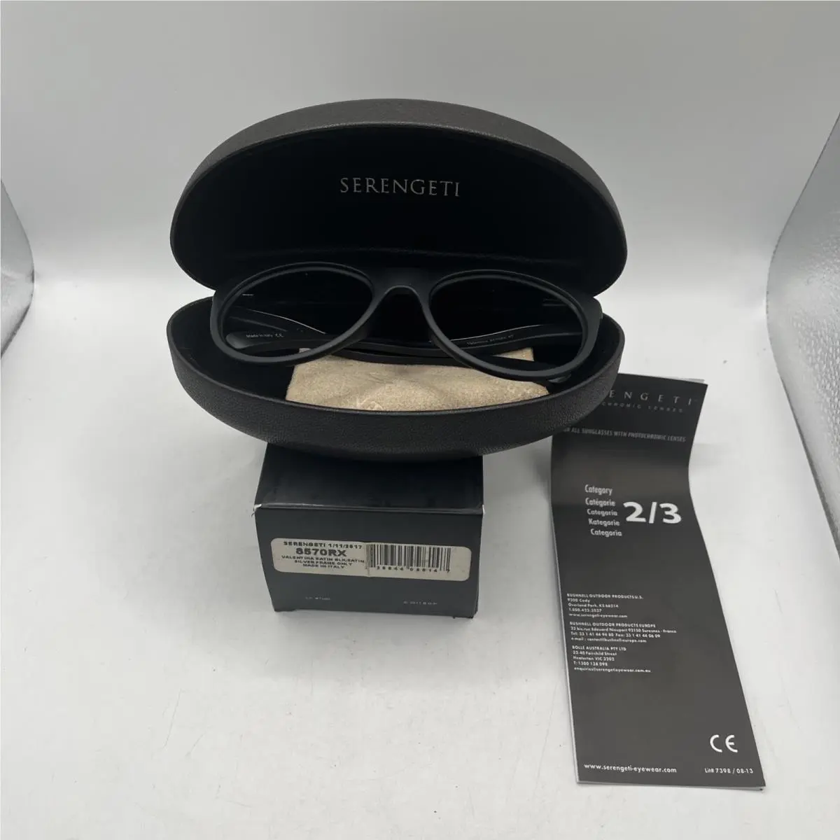Valentina Satin Black Frame Only 8570RX by Serengeti