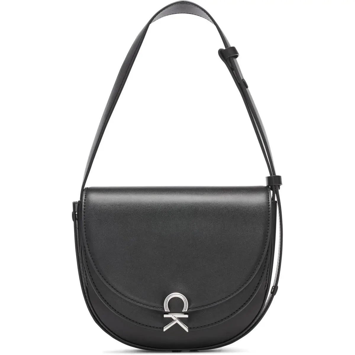 Calvin Klein Crisell Organizational Saddle Crossbody One Size Black/silver - Black, Silver