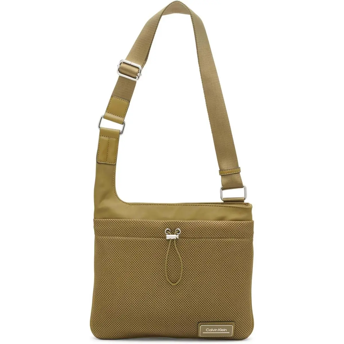 Calvin Klein Jessie Top Zip Organizational Crossbody One Size Olive Branch - Olive