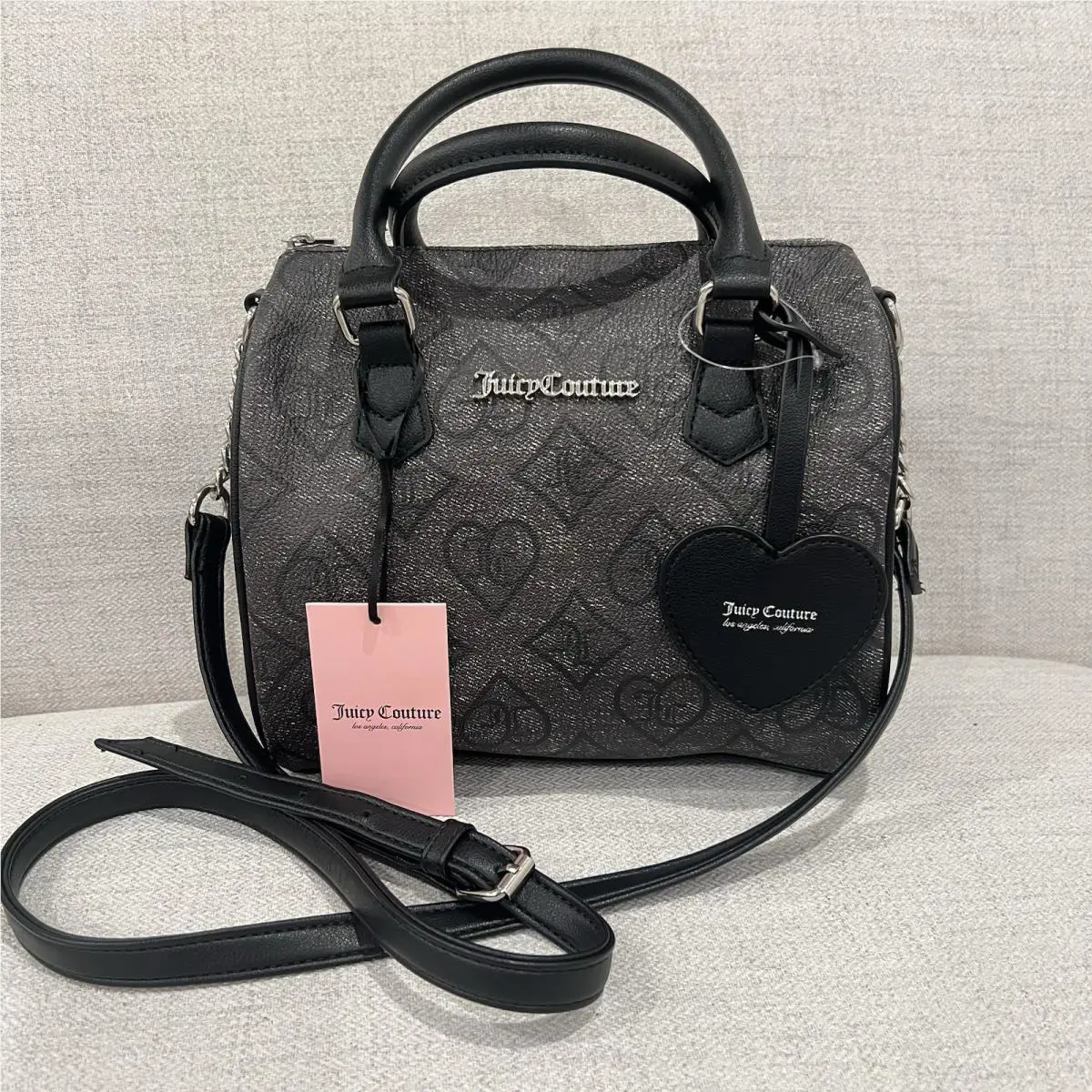 Juicy Couture Fame Satchel Crossbody Bag - Liquorice