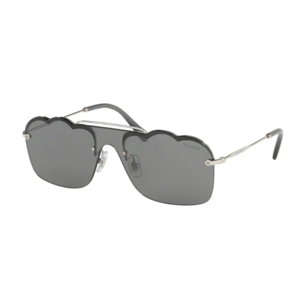 Miu Miu Sunglasses MU 55US 1BC 175 Silver/ Gray For Women