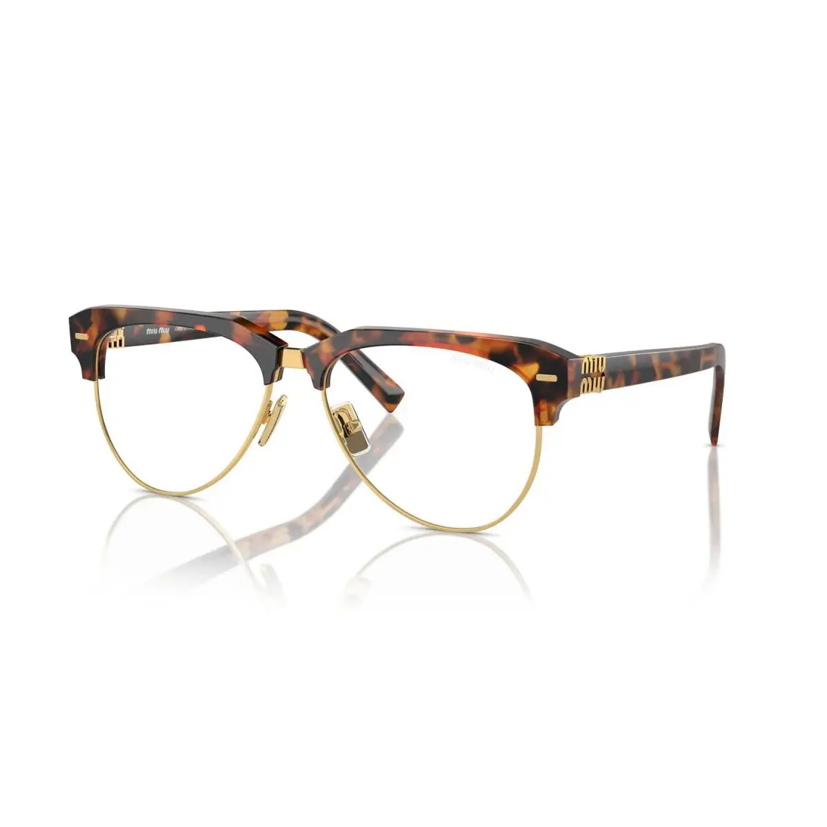 Miu Miu Smu 09ZS Cork Trotoise/clear Blue Light Filter 19P-08N Sunglasses