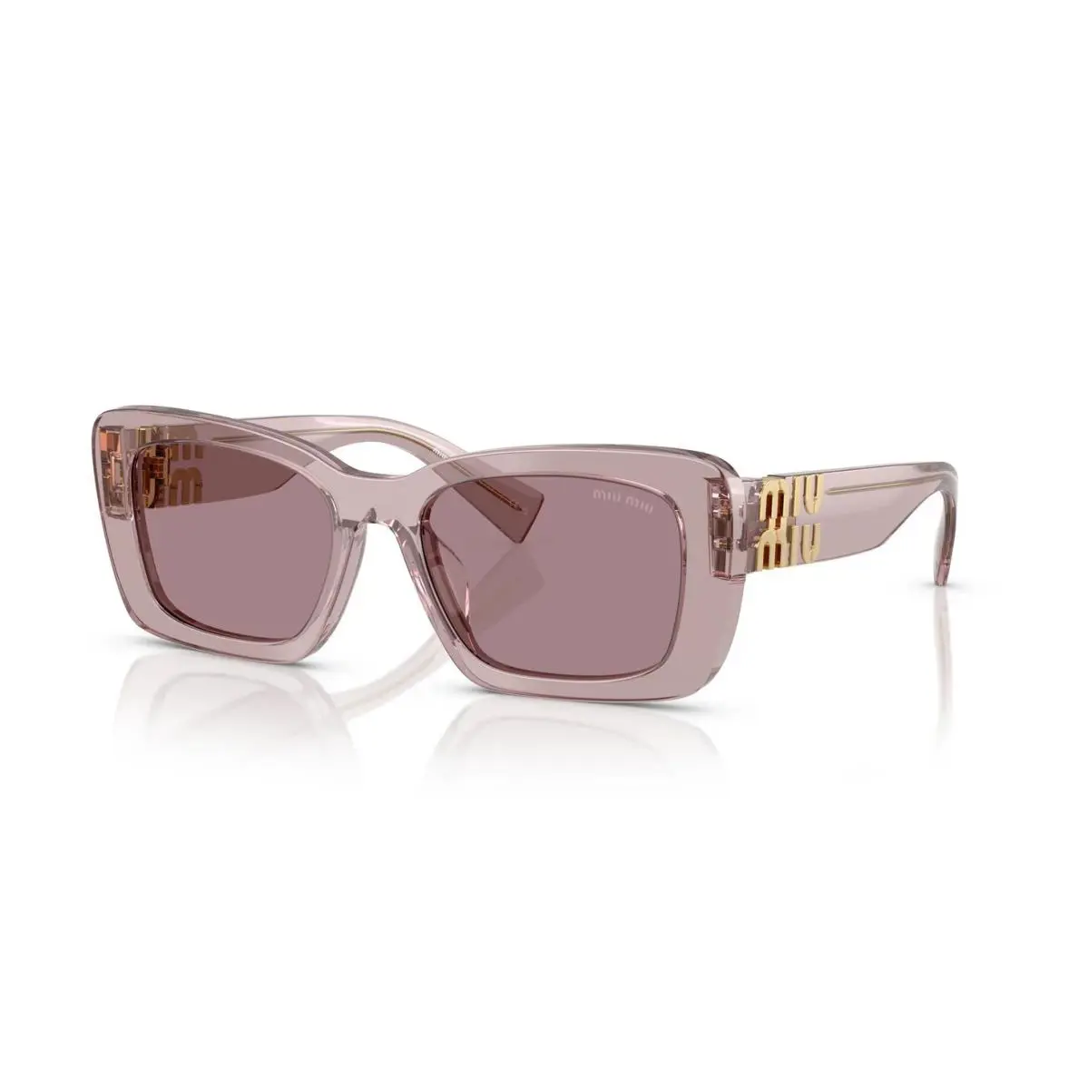 Smu 07YS Mauve Crystal/light Purple Brown 12W-20I Sunglasses by Miu Miu