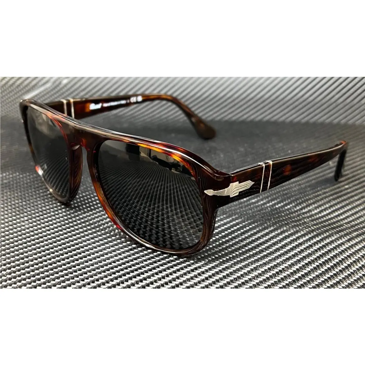 PO3310S 24 B1 Jean Brown Havana Unisex 57 mm Sunglasses by Persol