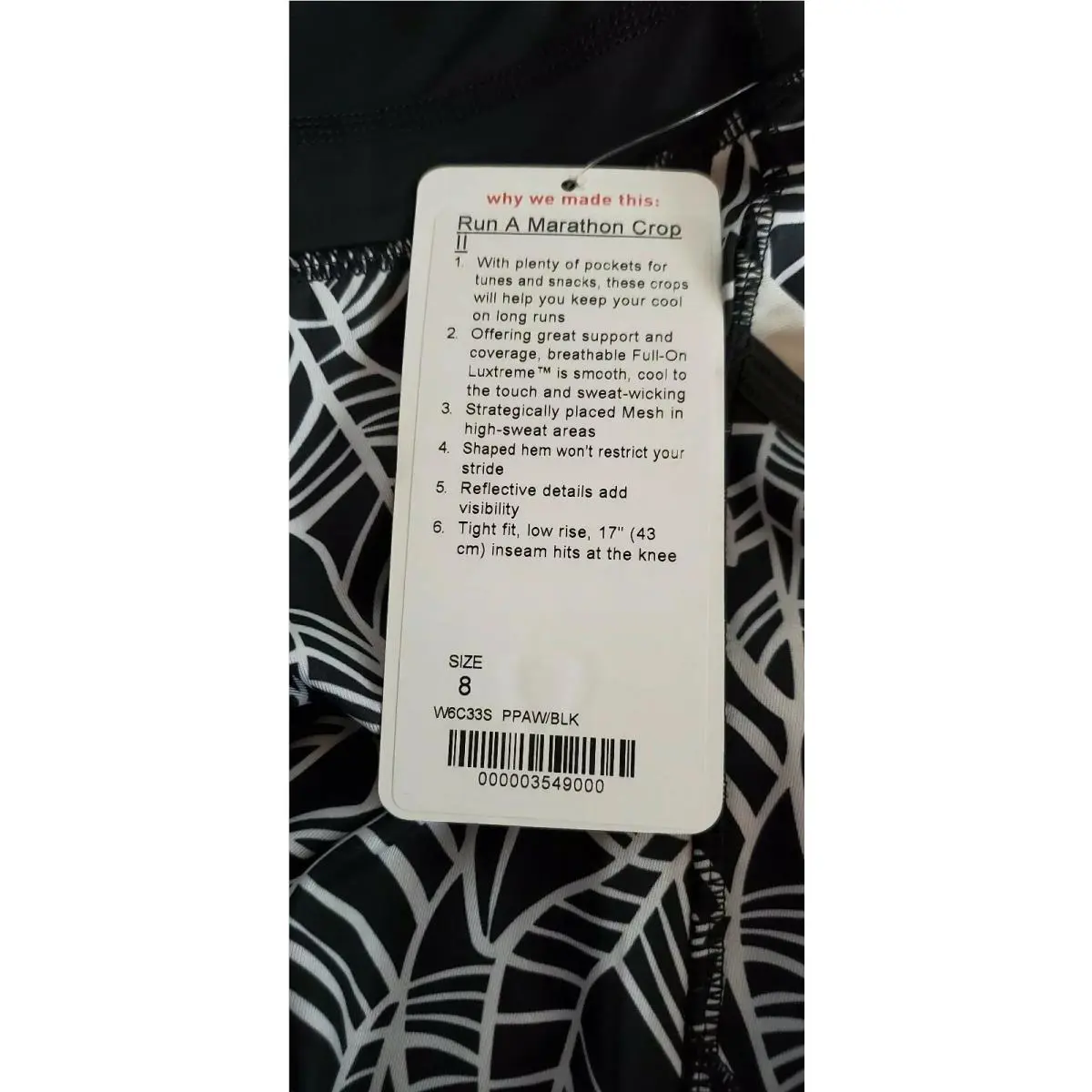 Lululemon clothing - W6C33S - W6C33S - Black & White 4