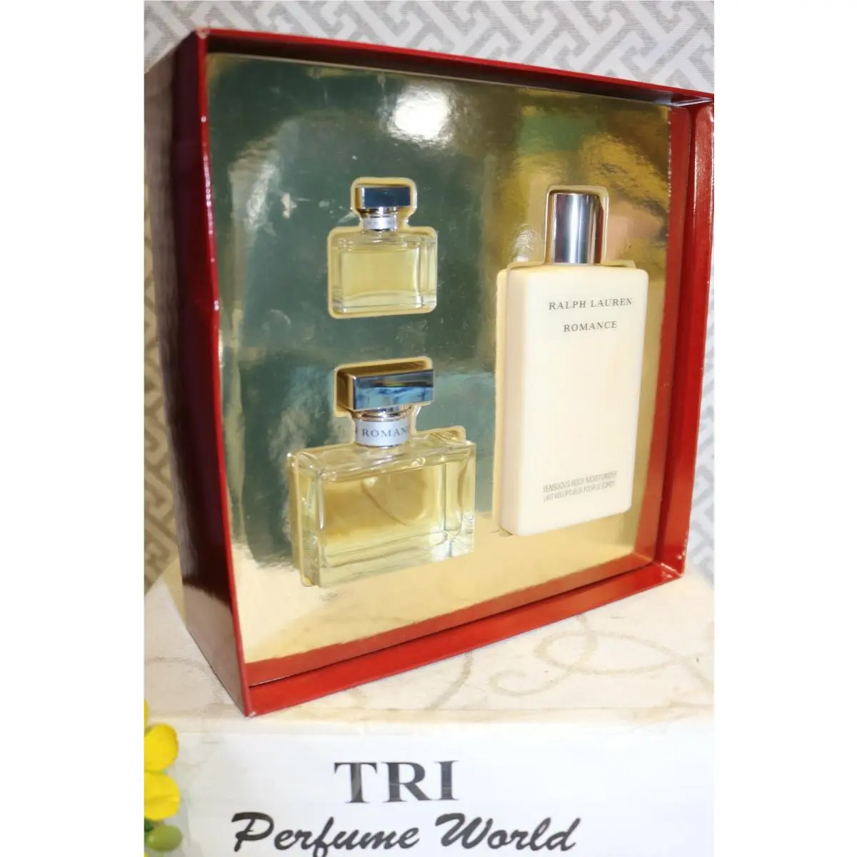 Romance Ralph Lauren 3 Pcs. Set Edp Women Spray 1.7 Body Moisturizer 6.7 Edp .25
