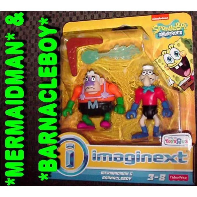 Mermaidman Barnacle Boy Spongebob Imaginext 2014 Retired