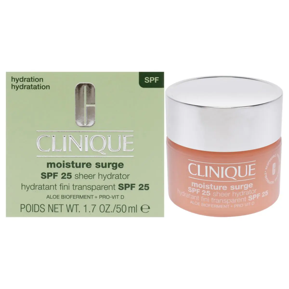 Clinique Moisture Surge Sheer Hydrator Cream Spf 25 For Women-1.7 oz Moisturizer