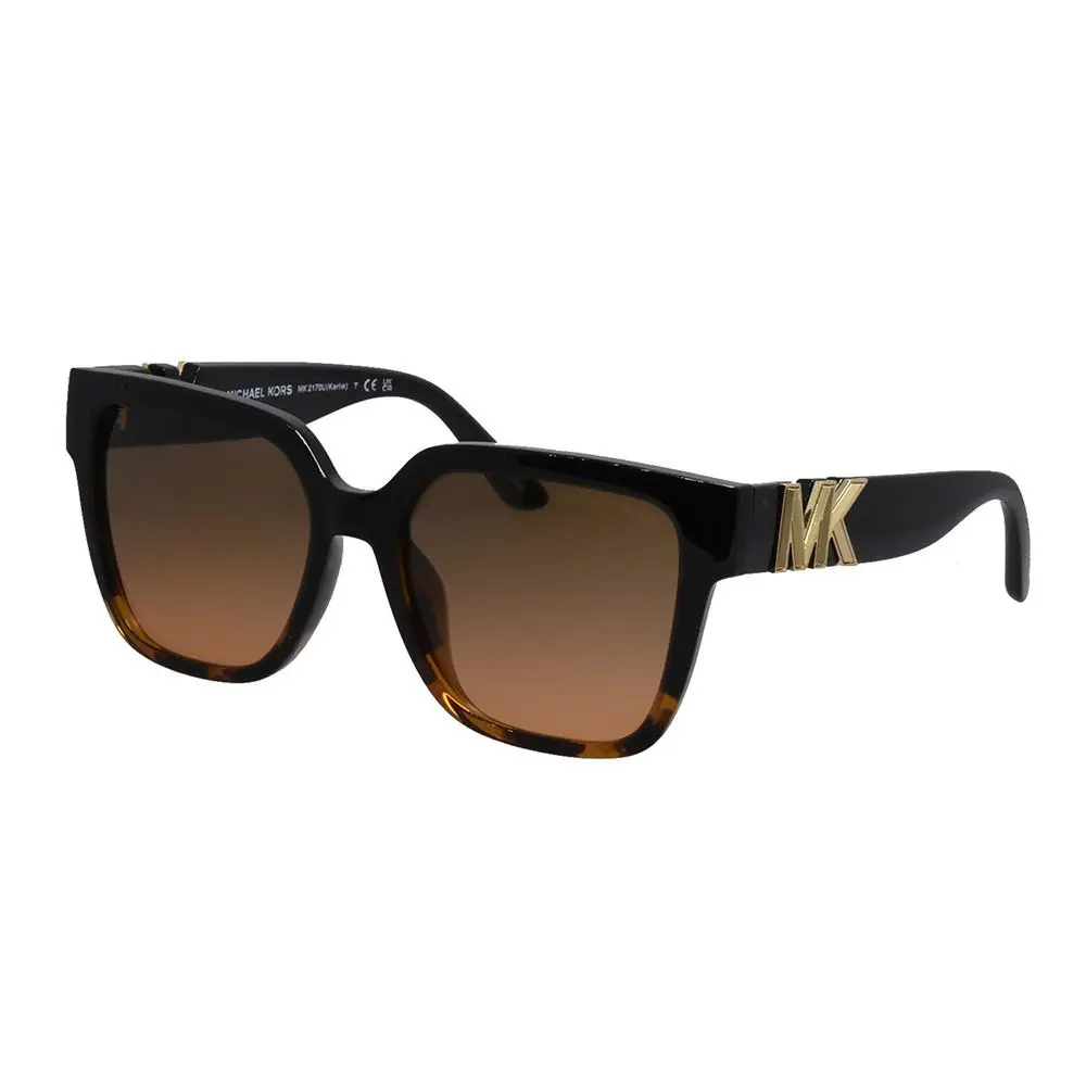 Michael Kors Karlie MK 2170U 390818 Black/dark Tortoise Plastic Sunglasses - Frame: Brown, Lens: Orange
