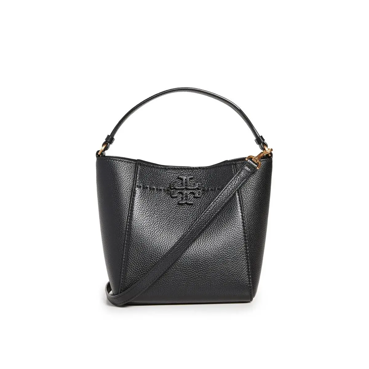Tory Burch Women`s Small Mcgraw Bucket Bag Black One Size