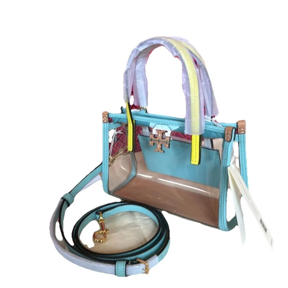 Tory Burch Blake Clear Mini Tote 165833 Pvc - Exterior: Clear