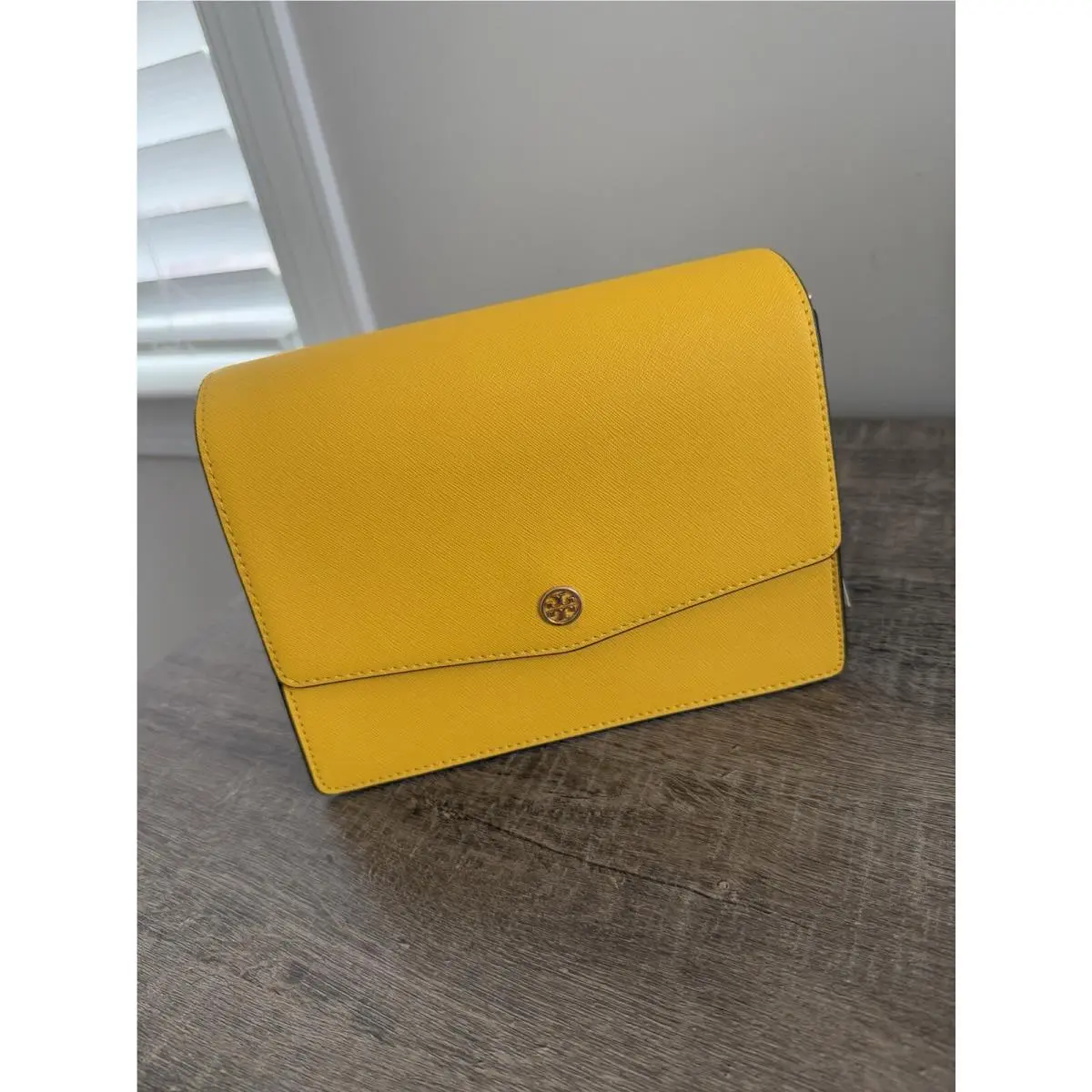 Tory Burch Robinson Floral Interior Convertible Shoulder Bag Lemon Drop