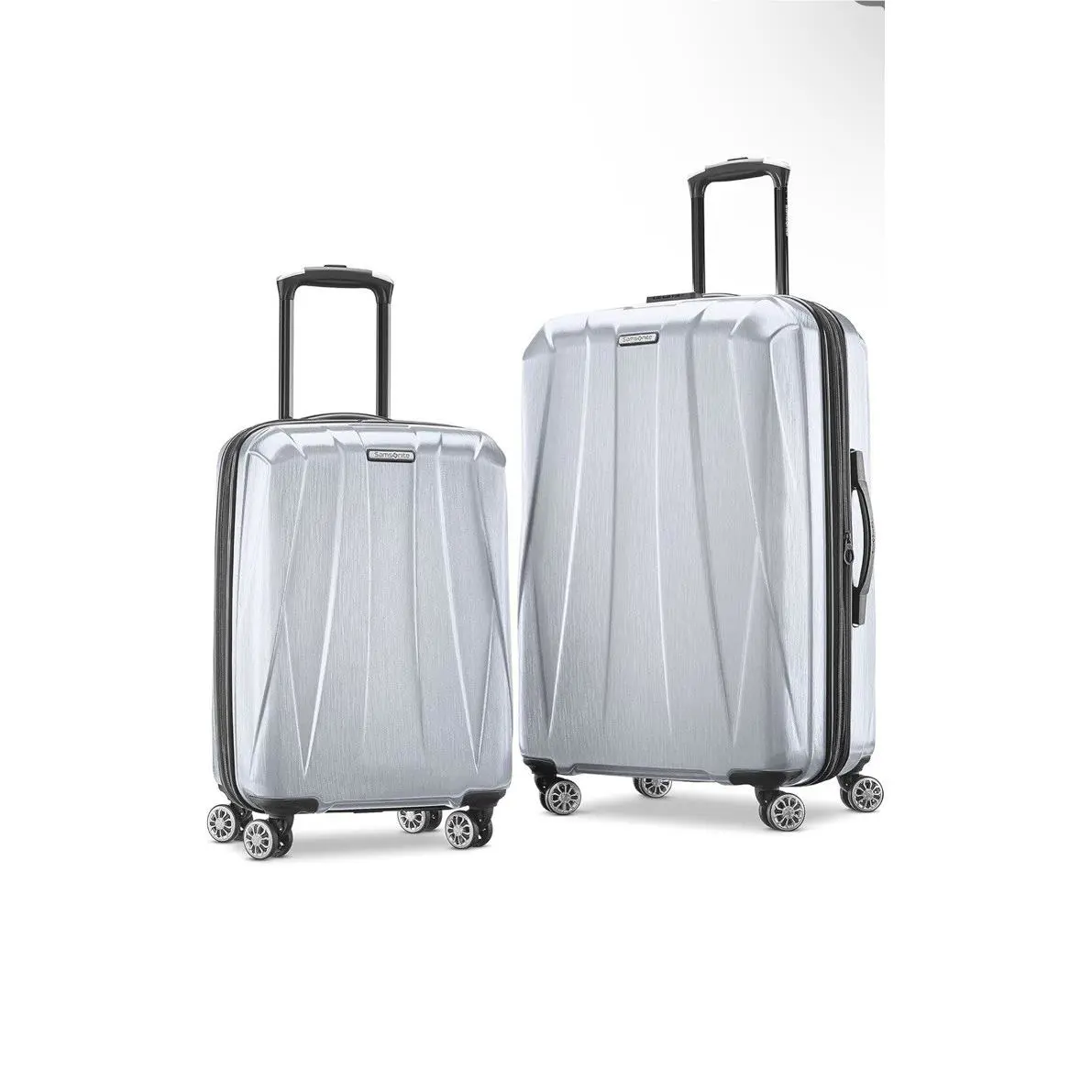 Samsonite Centric 2 Hardside Expandable Luggage with Spinner Wheels Silver 2 PC