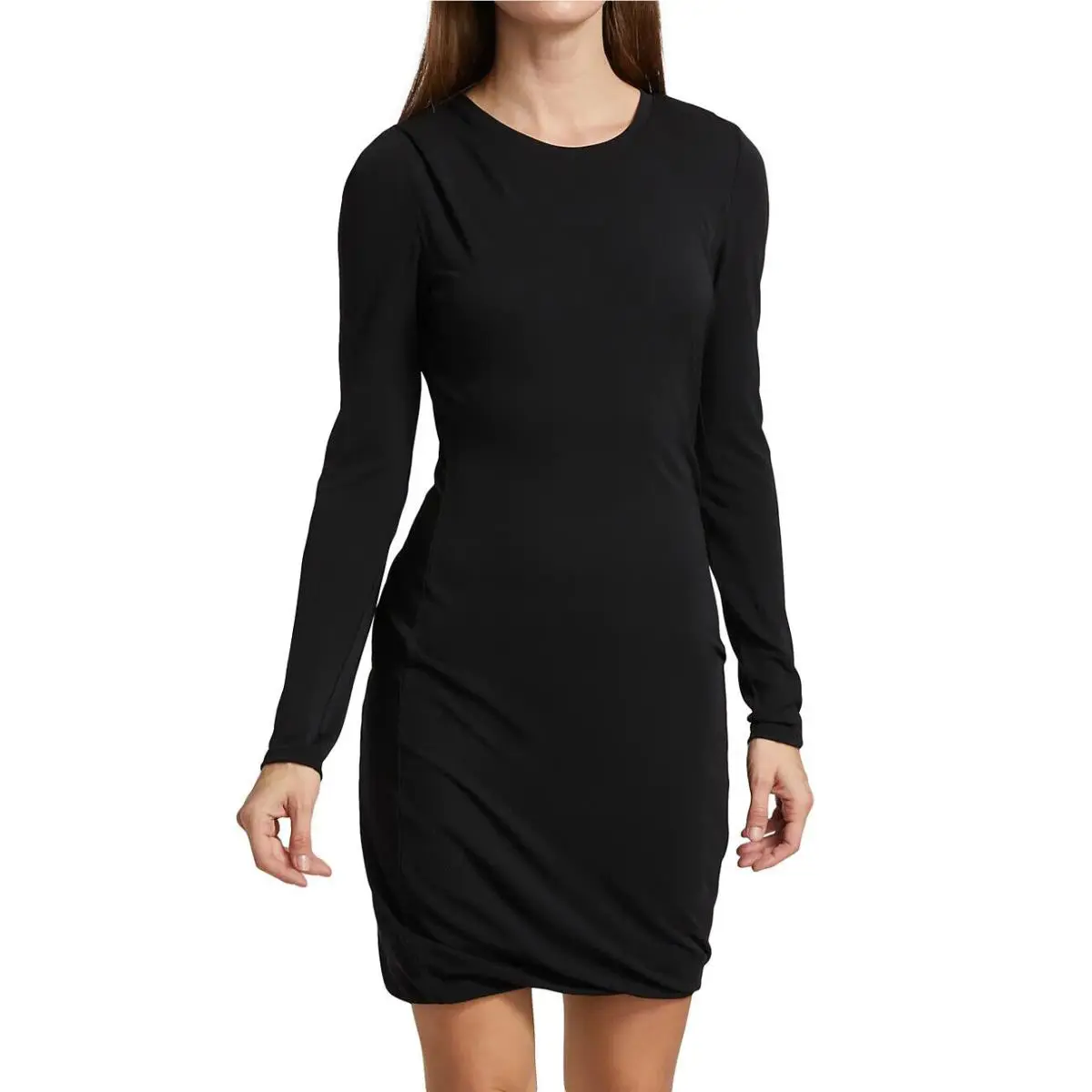 Rag Bone Poppy Draped Mini Dress in Black Size L D5218