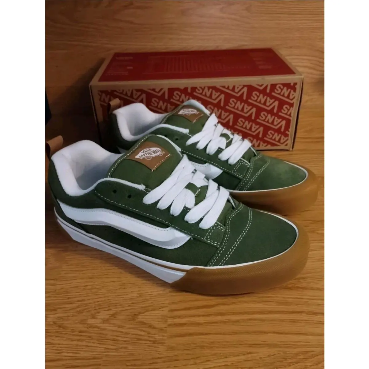 Vans shoes - VANS Knu Skool - Knu Skool - VN000CRPOLV - Green 6