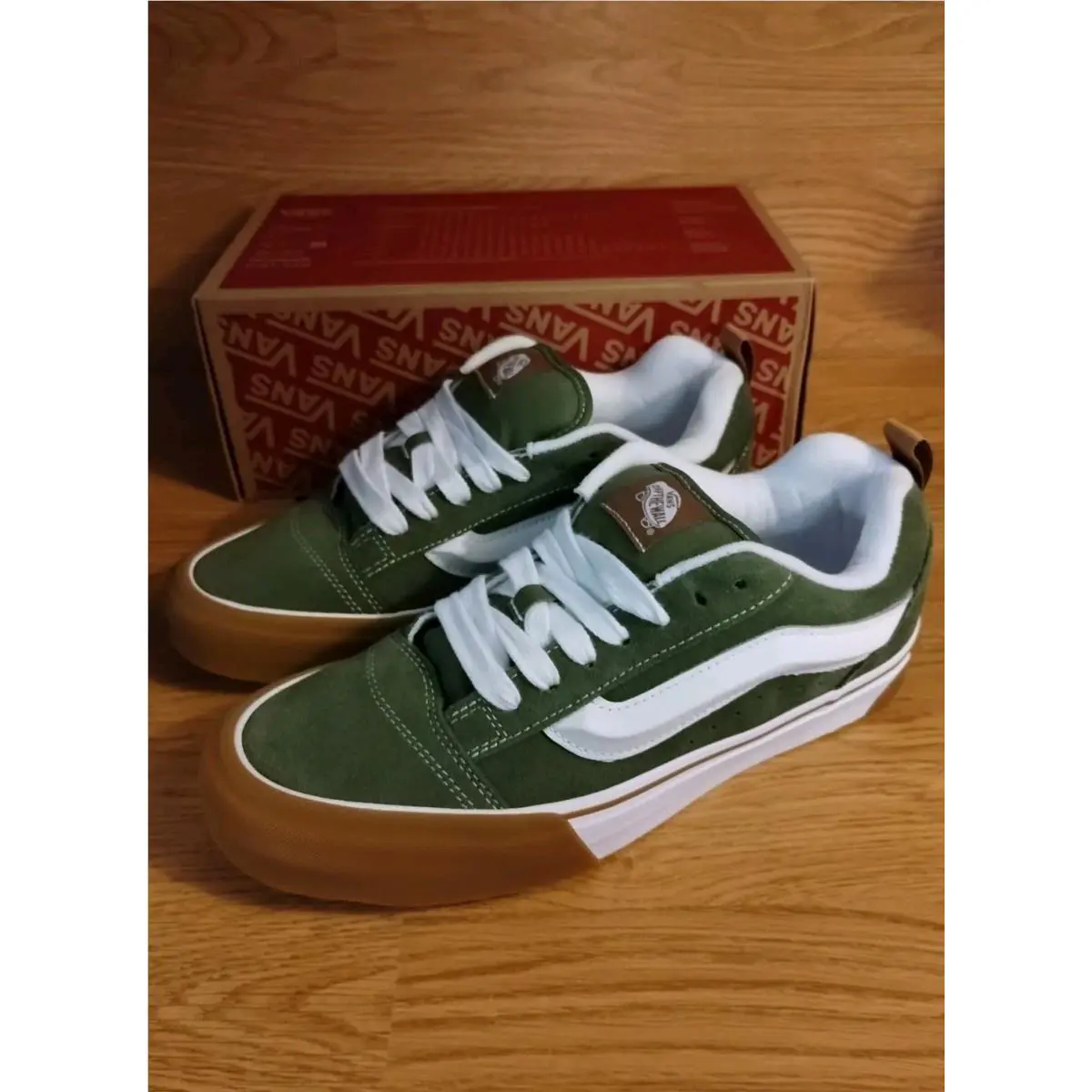 Vans shoes - VANS Knu Skool - Knu Skool - VN000CRPOLV - Green 7
