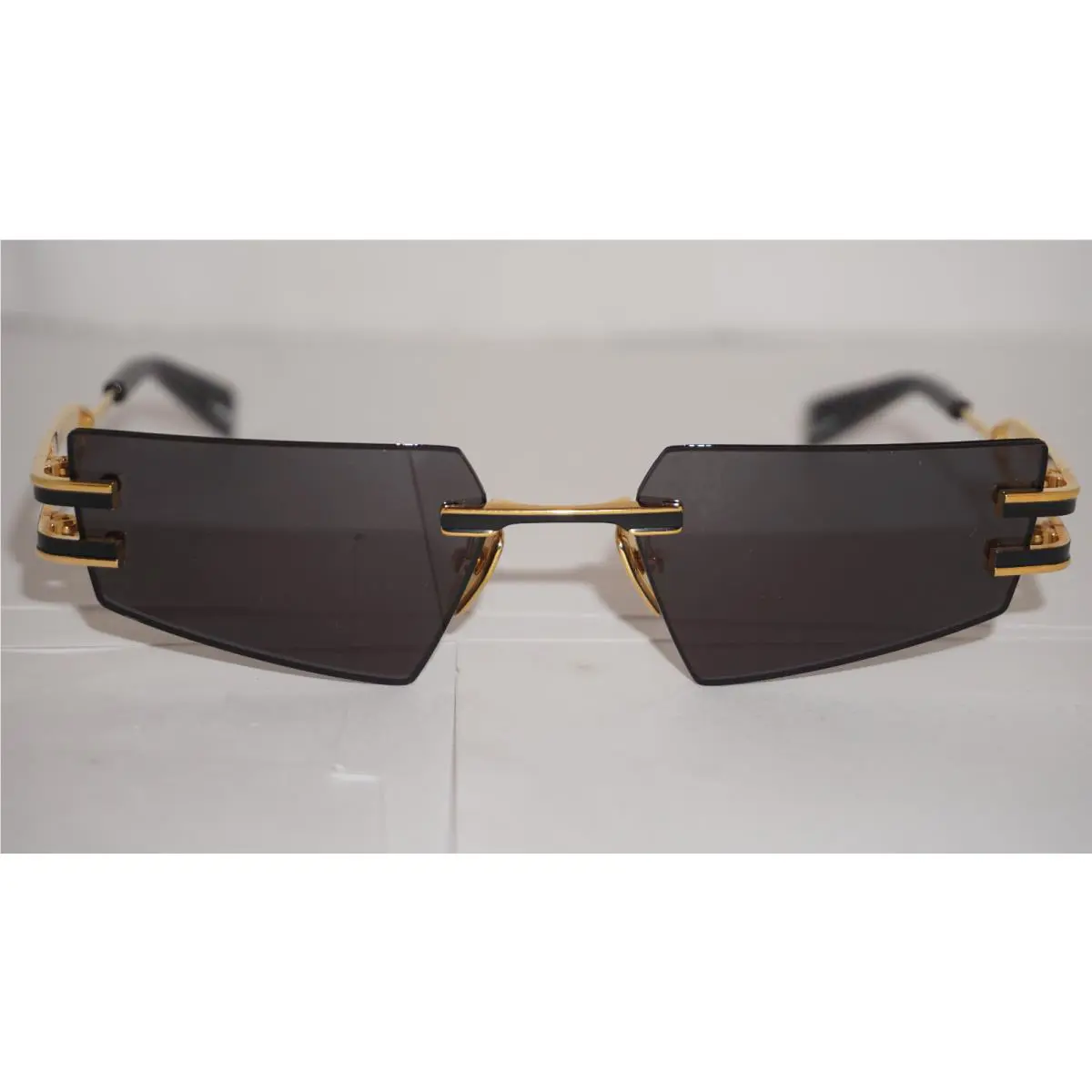 Balmain Sunglasses Pixe Rimless Gold Black Grey BPS-123A-54 54 19 140