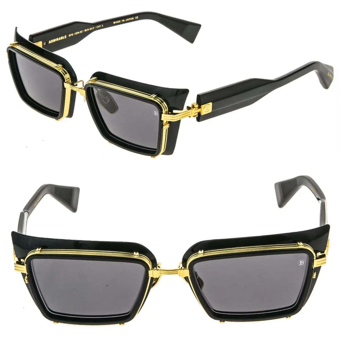 Balmain Admirable BY Akoni BPS130 Gold Black Bps 130A Titanium Unisex Sunglasses