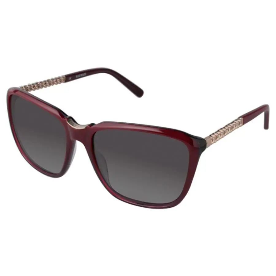 Balmain Sunglasses BL2071 02 Dark Red Frames Gray Lens 57mm