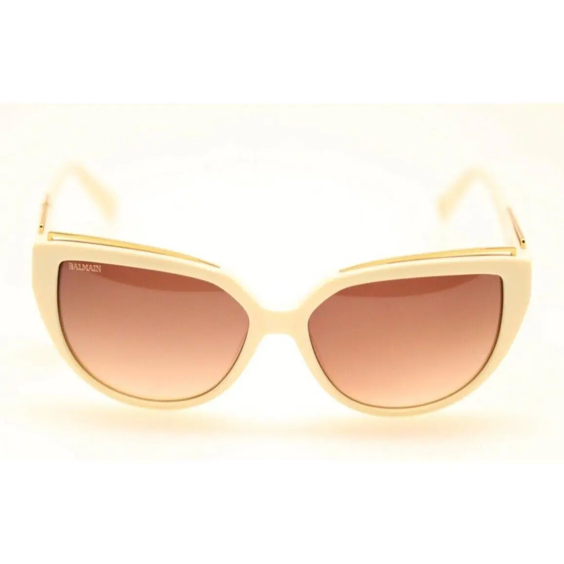 Balmain BL2107B 03 Ivory Frame/brown Lens 57mm Sunglasses 412