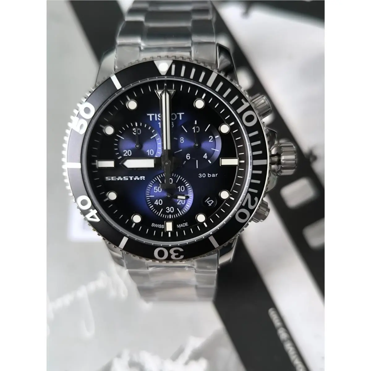 Tissot Seastar 1000 Chronograph Blue Dial Men`s Watch T120.417.11.041.01