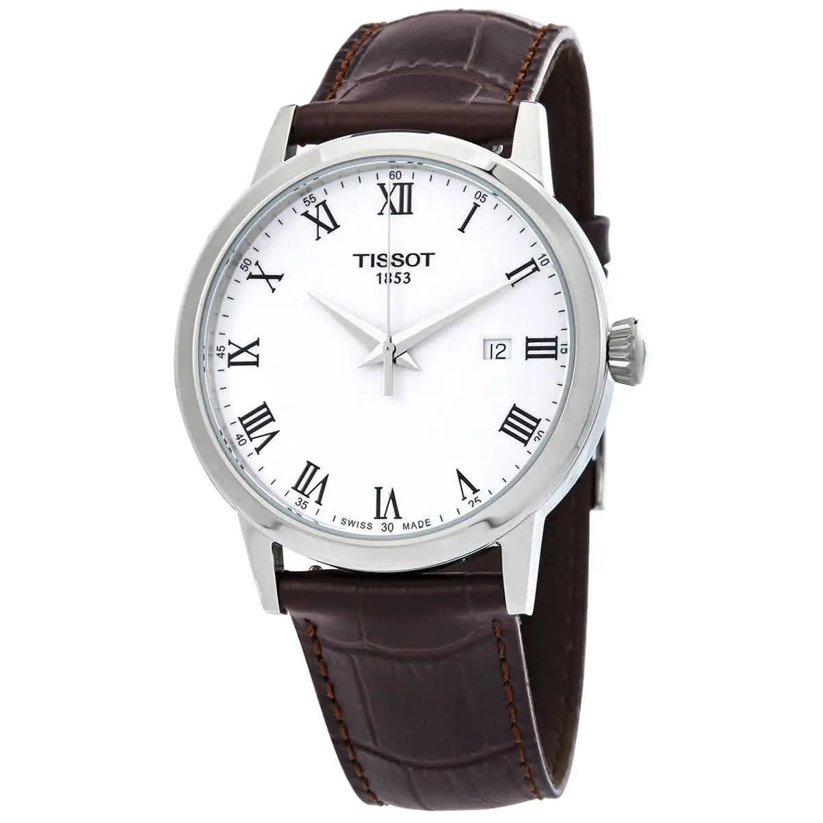 T-classic Quartz White Dial Men`s Watch T129.410.16.013.00 by Tissot