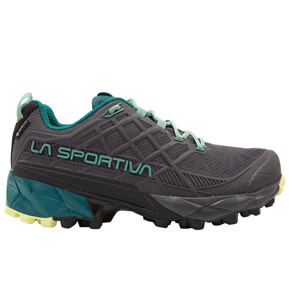 La Sportiva Akyra II Gtx Women`s Trail Running Shoes Carbon/juniper W39.5