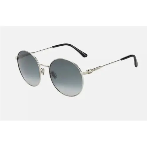 Jimmy Choo Gray Gradient Round Sunglasses Jeweled Arm Kat/g/sk 0010/9O 58