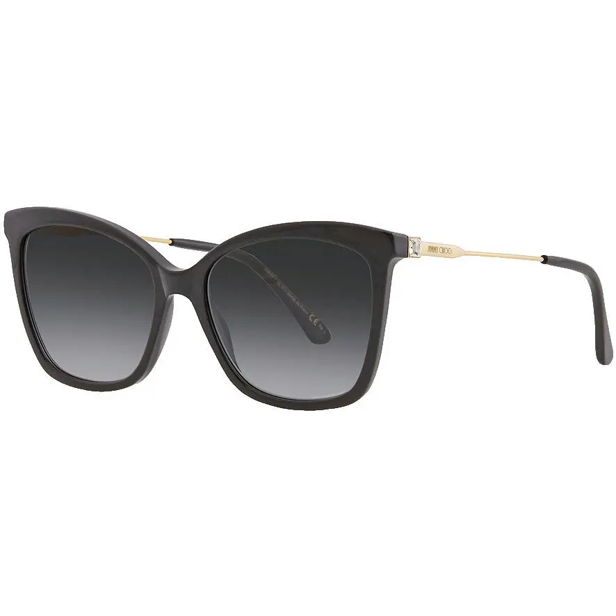 Jimmy Choo Women`s Sunglasses Grey Lenses Black Butterfly Frame Maci/s 8079O